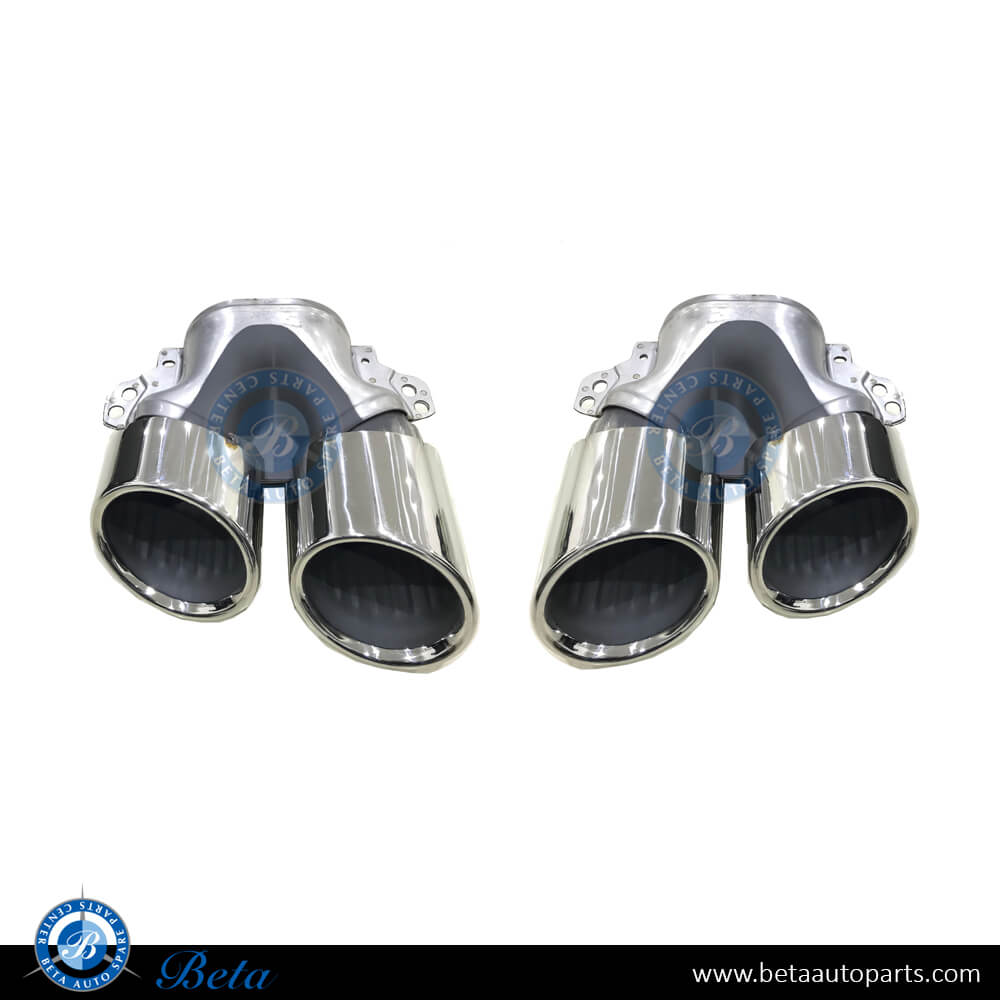 Exhaust tips AMG A45/CLA45 Silver Color for Mercedes A-Class / CLA-Class W177/C118 2019-Up models, Part Number 0004901300 / 0004901400 Exhaust tips AMG A45/CLA45 Silver Color for Mercedes A-Class / CLA-Class W177/C118 2019-Up models, Part Number 0004901300 / 0004901400